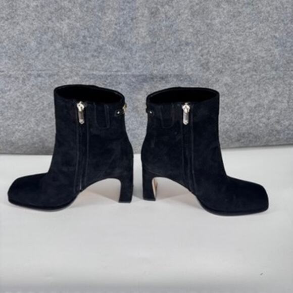 Sam Edelman Irie Square Toe Boot Black Size 9.5 Suede - Picture 4 of 7